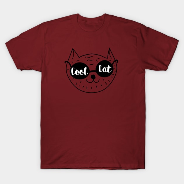 Cool Cat Tshirt T-Shirt by Wintrly